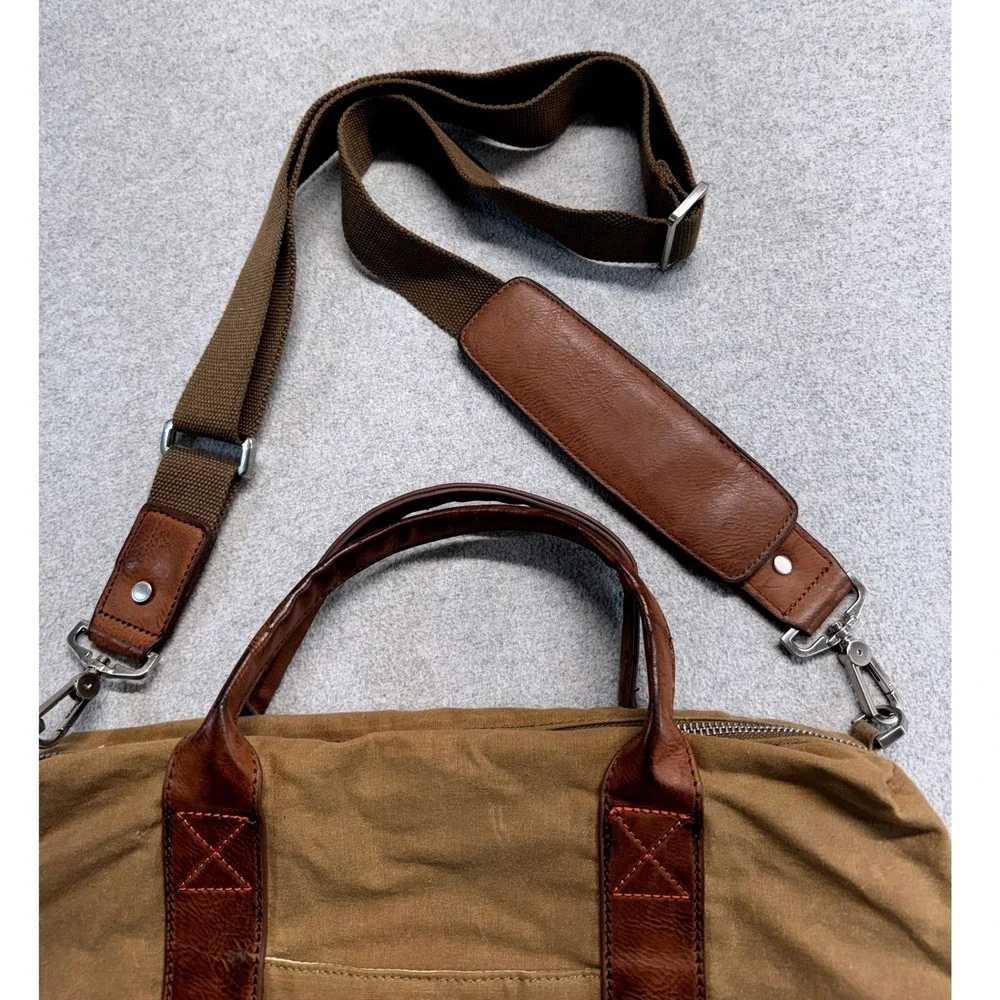 Field & Stream Vintage Collection Canvas Leather Duffel Weekender Travel Bag